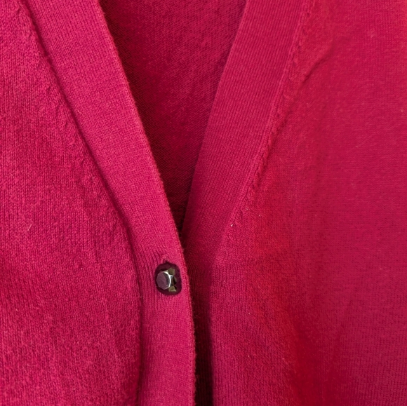 Eddie Bauer Cotton & Cashmere blend Cardigan Pink L - Picture 4 of 8